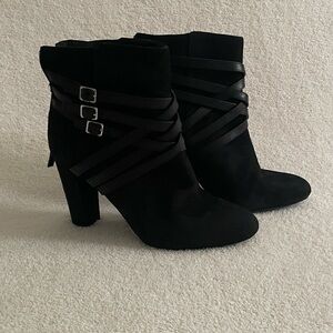 Lauren Ralph Lauren Black Suede Heeled Boots